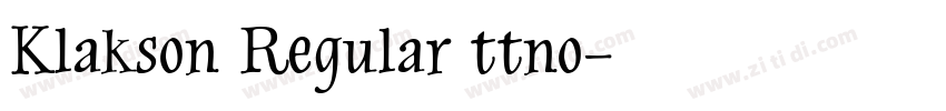 Klakson Regular ttno字体转换